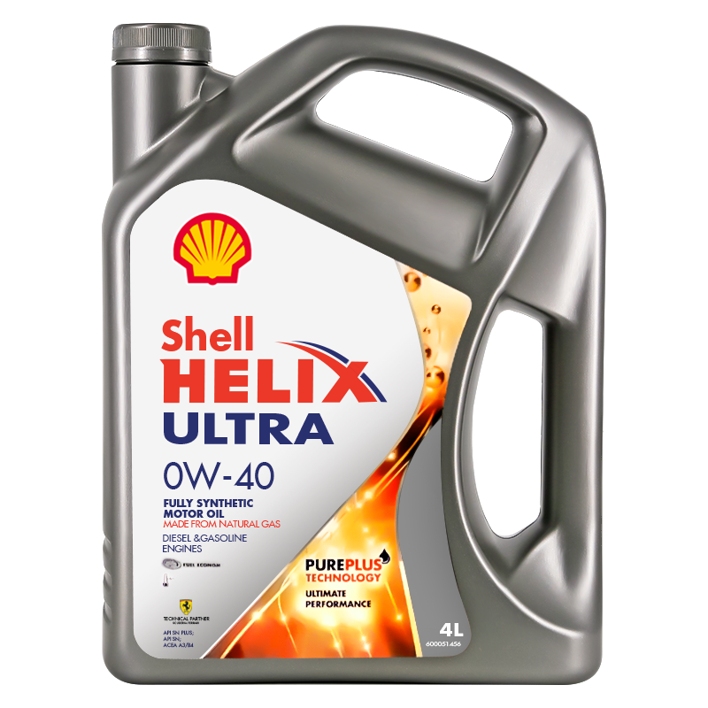 壳牌(Shell) 超凡喜力全合成 Helix Ultra 0W-40 A3/B4 SN 灰色 4L  欧洲原装进口机油