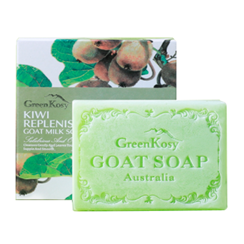 绿色溪谷进口香皂 洗脸洗手沐浴皂 奇异果羊奶皂100g 滋养保湿 男女通用 