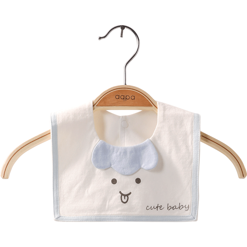aqpa新生儿新品婴儿纯棉围嘴口水巾宝宝吸水吐奶吃饭围兜夏季薄款    毛毛虫  均码（0-2岁）
