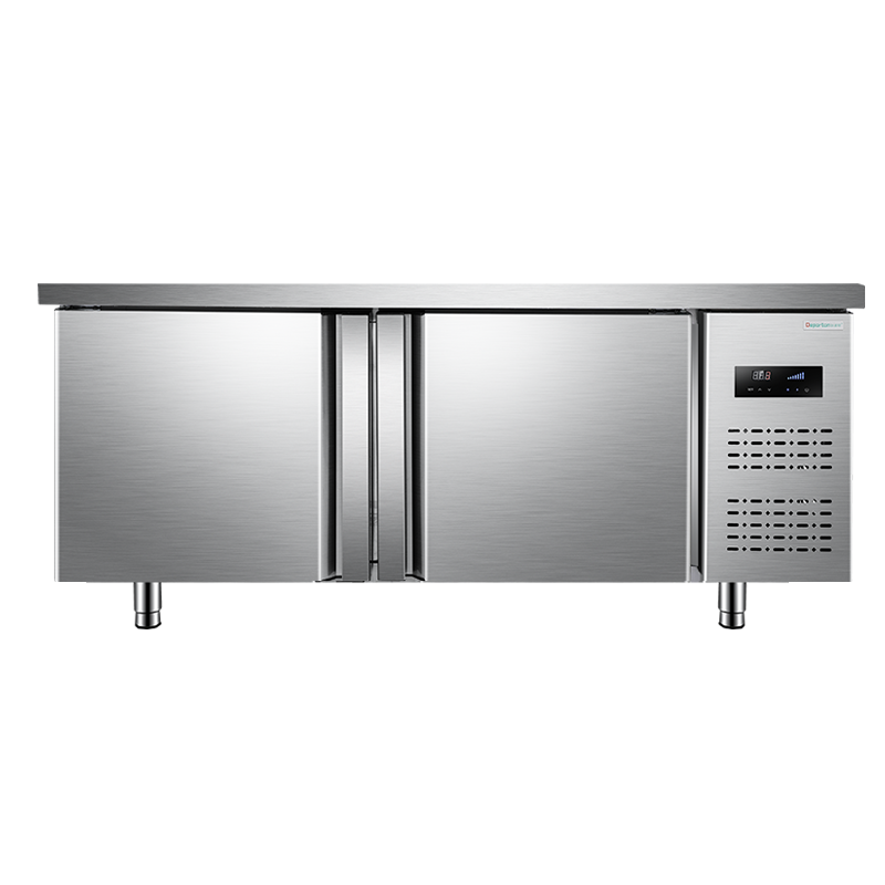 狄波顿 冷藏工作台冷冻商用保鲜工作台厨房不锈钢冰箱冰柜平冷操作台水吧台 奶茶店设备全套 长1.2×宽0.6×高0.8米 全冷冻