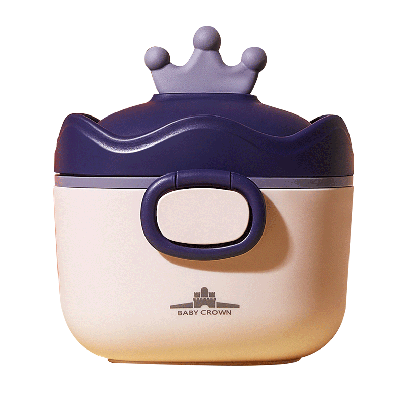 柯斯德尼（kidsneed）婴儿奶粉盒便携式外出分装盒大容量辅食收纳盒密封防潮米粉盒230g送奶粉勺紫