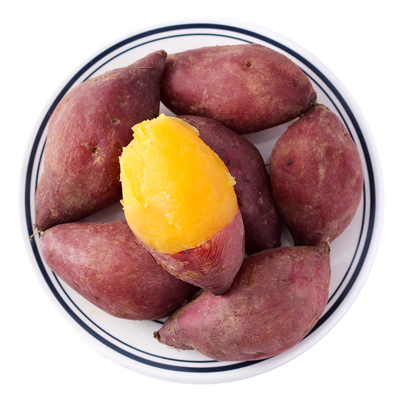 玫栀 鸡蛋薯新鲜红薯临安天目山小香薯5斤农家板栗山芋小番薯地瓜 5斤 中果
