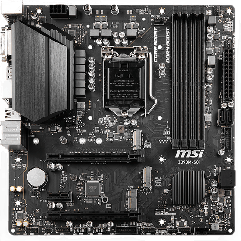 微星（MSI） Z390M S01主板台式机电脑主板支持win7系统 b365升级款支持8代9代处理器