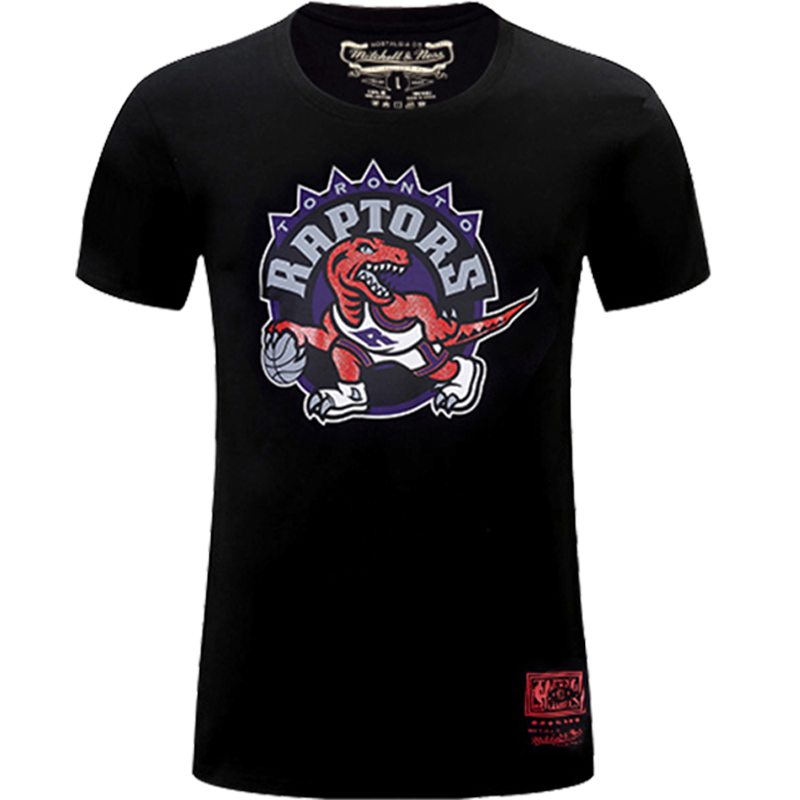 Mitchell Ness 球队logo女款短袖T恤  NBA猛龙队 黑色 M