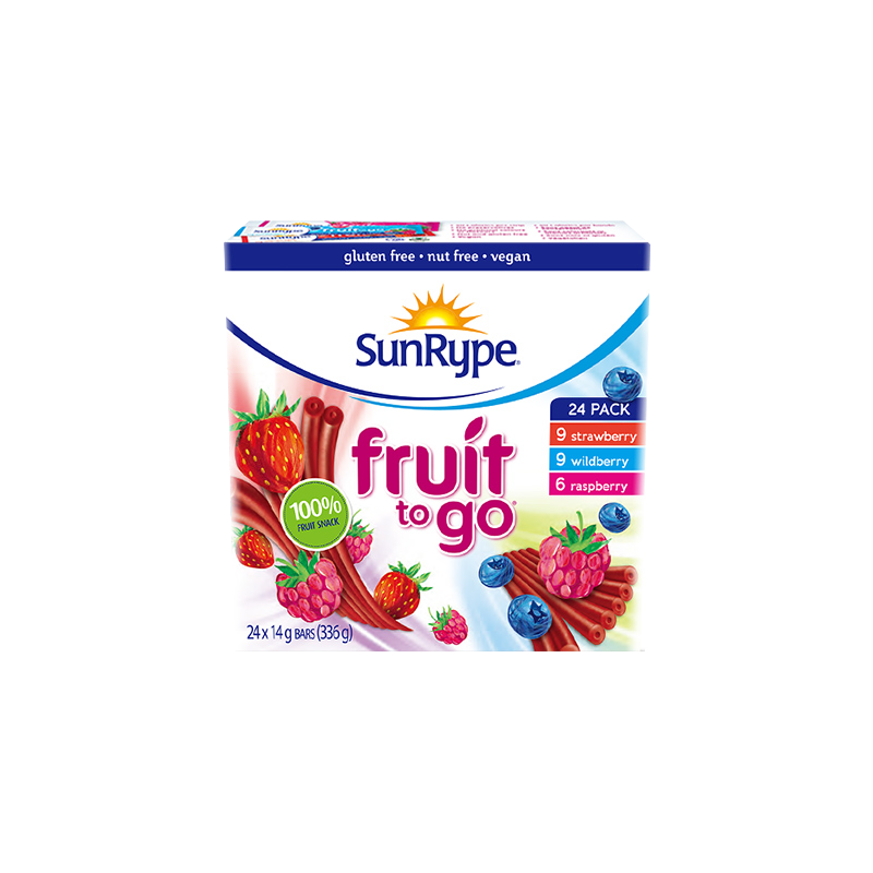 SunRype果丹皮加拿大进口水果条14g*24条儿童水果棒无添加糖宝宝零食果肉条