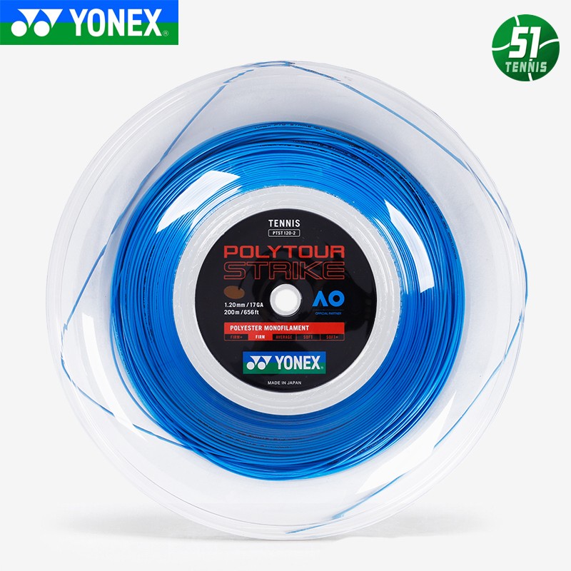 YONEX尤尼克斯POLY TOUR PRO网球线日本原产聚酯 PTST蓝色1.20/大盘200m