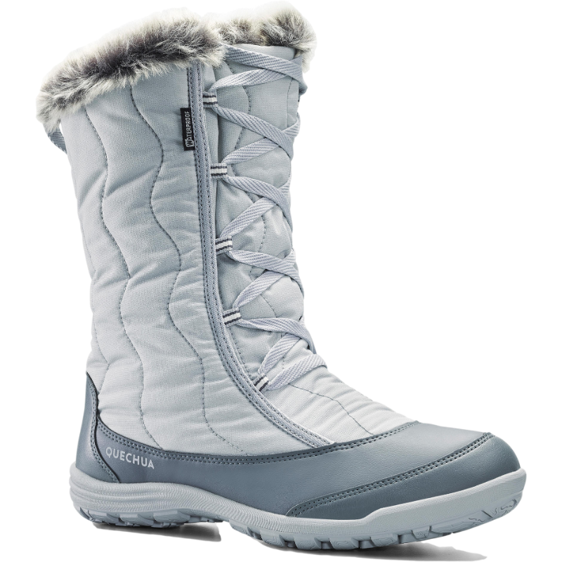 迪卡侬户外运动保暖舒适女士雪地靴 QUECHUA Tika boots 银灰色 4075198 41码