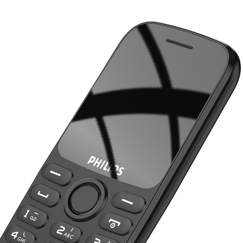 飞利浦 PHILIPS E102A 直板 移动/联通2G 陨石黑 老人机 按键功能机 学生机老人手机 老年功能手机备用机