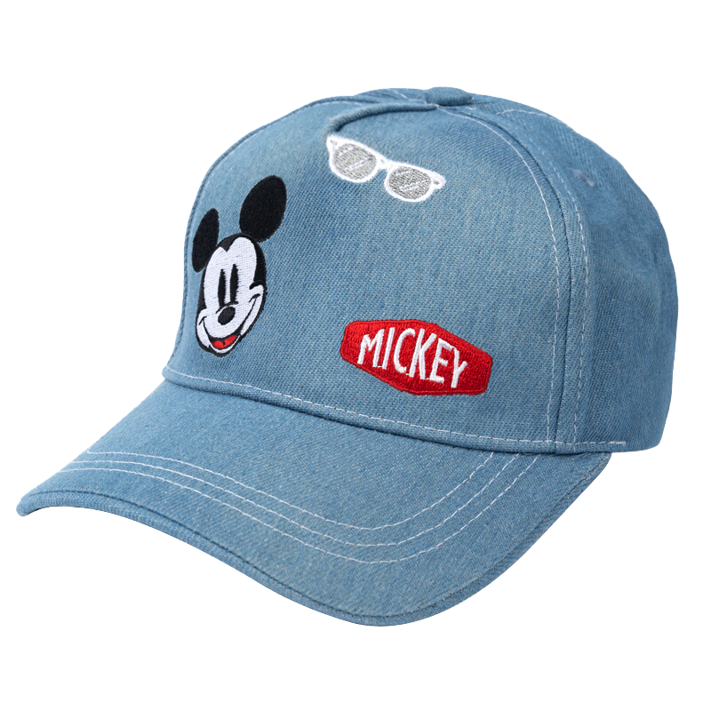迪士尼(Disney)儿童棒球帽男童春夏防晒帽运动遮阳帽小孩帽子 蓝色米奇 头围52cm（建议3-5岁）