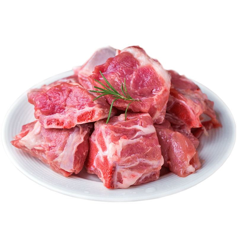 龙大肉食 国产无颈前排500g 冷冻免切猪排骨生鲜猪小排 出口日本级 猪骨高汤煲汤原料 猪肉生鲜