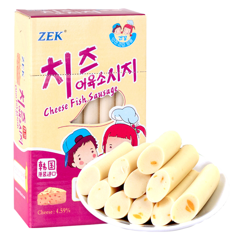 韩国进口 ZEK深海芝士鳕鱼肠儿童零食 鱼肉火腿肠即食年货必备 20根300g