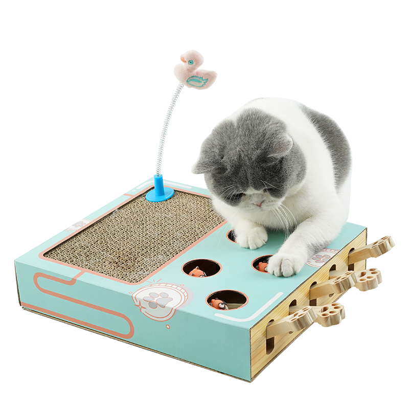 喵仙儿 猫咪玩具猫抓板自嗨四合一猫玩具打地鼠
