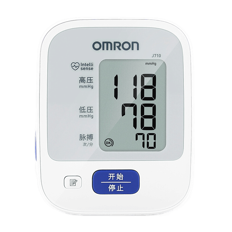 欧姆龙（OMRON） 电子血压计血压仪家用原装进口J710上臂式智能加压血压测量仪 原装进口J710单机款（高性价比标配电池）