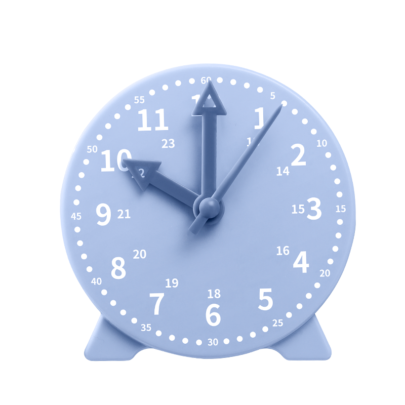 猫太子（ MAOTAIZI）钟表钟面模型10cm三针联动小学数学教具一二年级小学生认识时间时钟模型