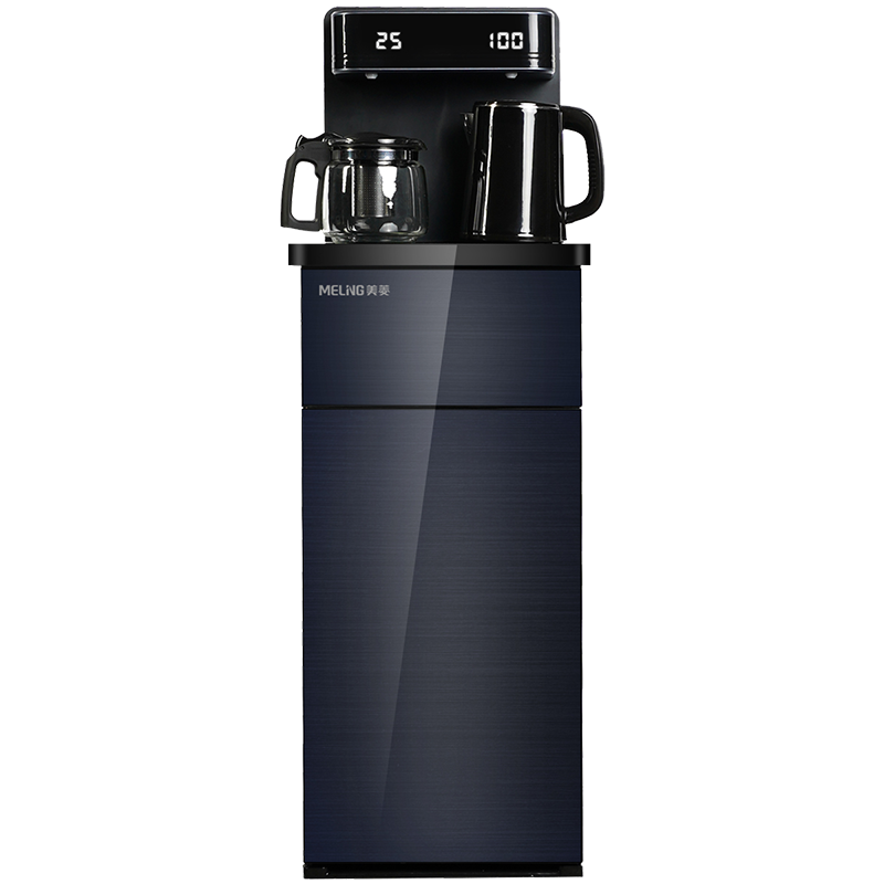 美菱（MeiLing）家用智能立式茶吧机 办公室饮水机远程遥控 下置式水桶 温热款 MY-YT912 灰色