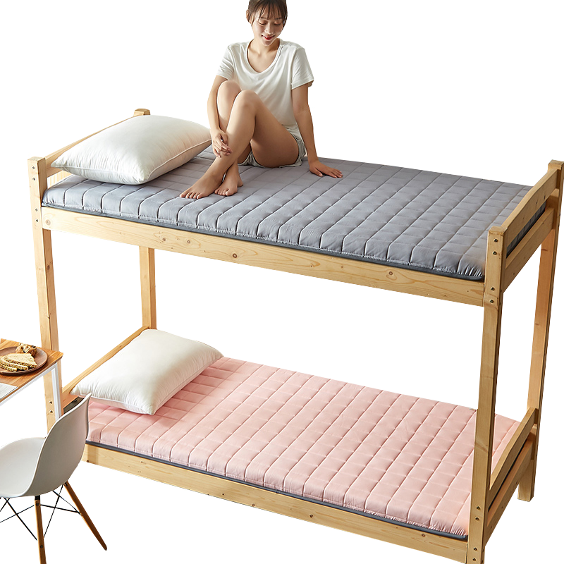 南极人NanJiren 床垫家纺 学生宿舍单人床垫 上下铺榻榻米床褥子垫子可折叠防滑软垫 灰色 0.9米床