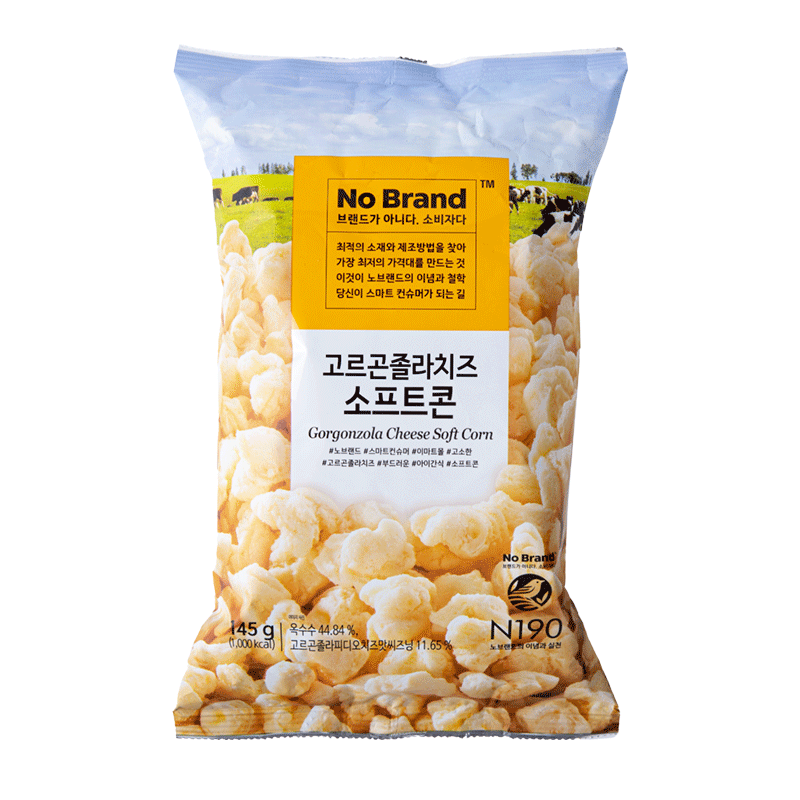 NoBrand韩国进口芝士爆米花145g奶酪味玉米卷膨化粒零食网红小吃