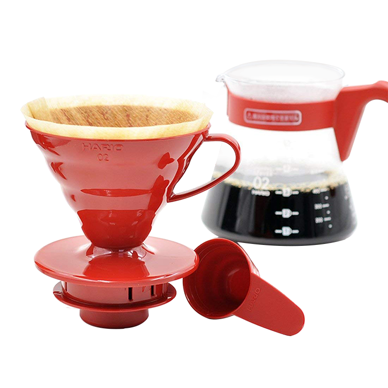 HARIO好璃奥日本进口手冲咖啡套装咖啡壶滴滤式滤杯咖啡器具送礼物家用便携VCSD-02R V60