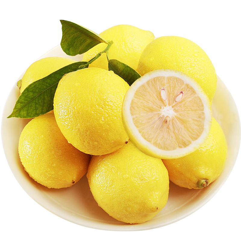 四川安岳黄柠檬4颗 一级中果 单果约90-110g 莫吉托 新鲜水果