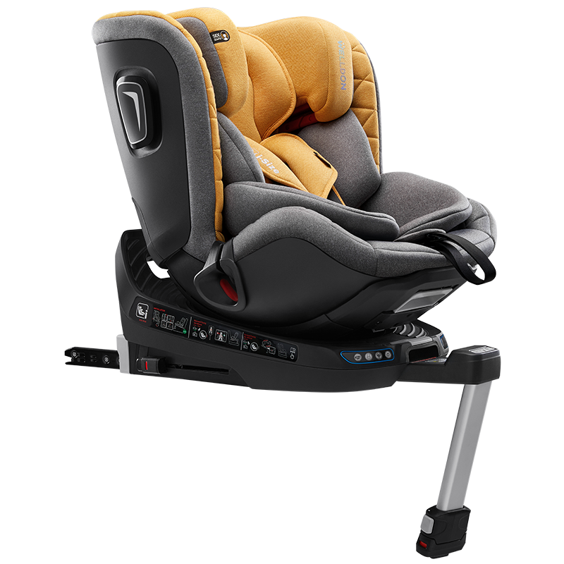 惠尔顿儿童安全座椅0-4-6-7岁婴儿360度旋转可坐可躺全段I-SIZE认证四大智能监测智转Pro 升级款智转Pro-玛瑙灰