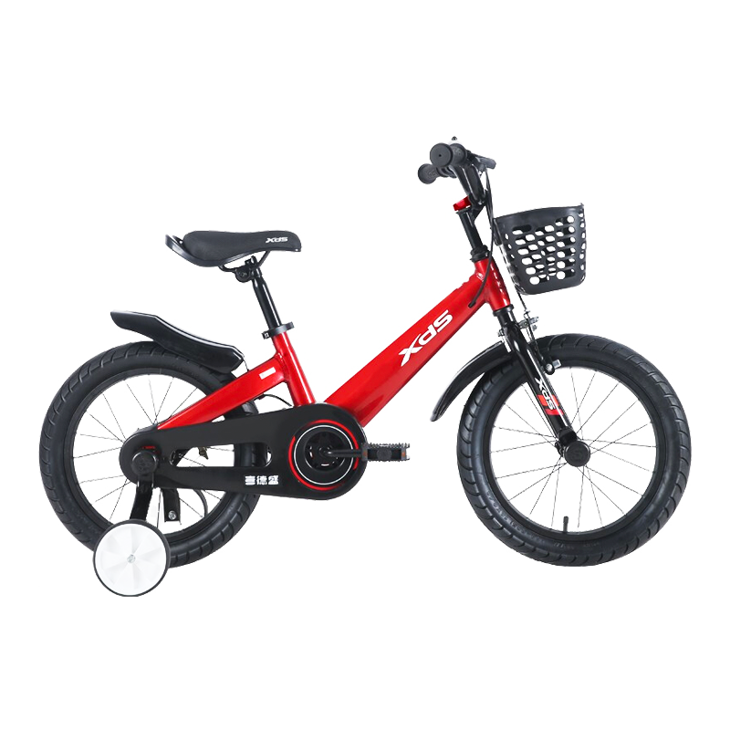 喜德盛儿童自行车男女孩单车铝合金车架4-10岁带辅助轮脚踏车 小爵士18英寸蓝色 