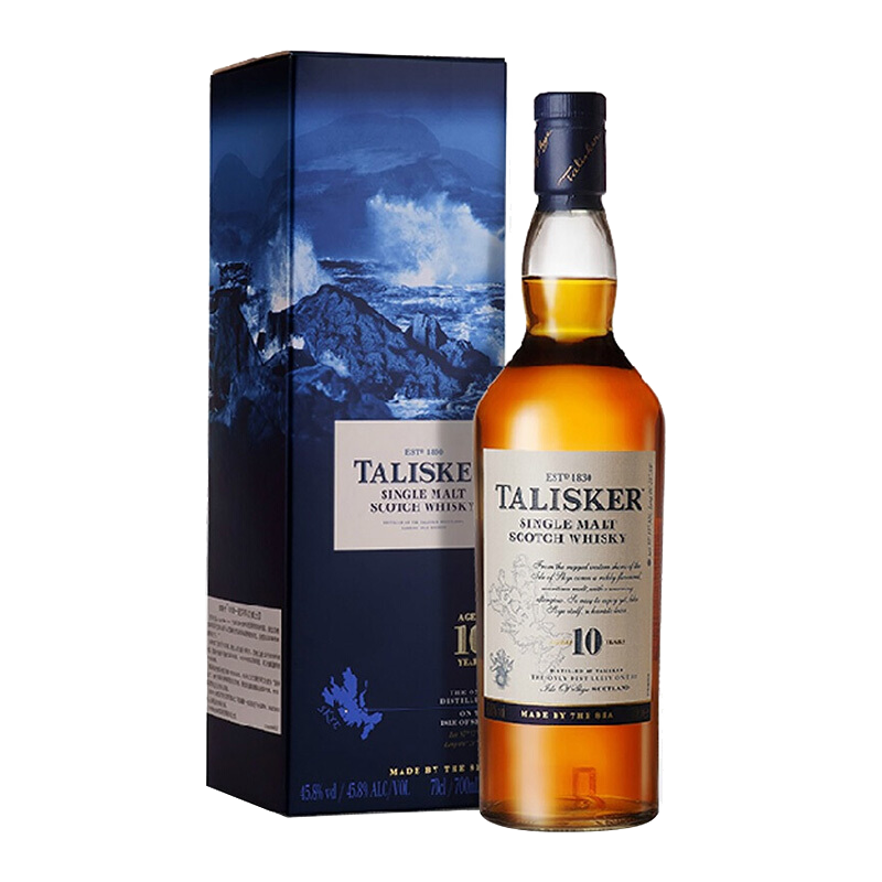 泰斯卡（Talisker）洋酒  10年 岛屿产区 苏格兰进口单一麦芽威士忌700ml
