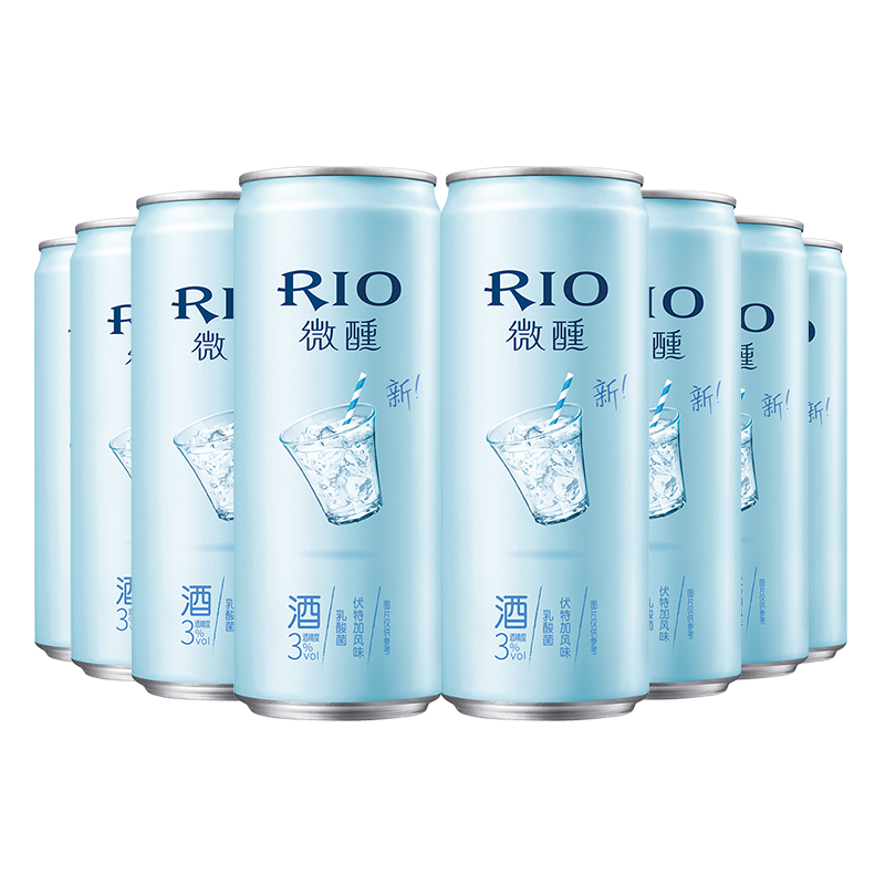 锐澳（RIO）洋酒 预调 鸡尾酒 果酒 微醺系列 3度 乳酸菌味 330ml*8罐