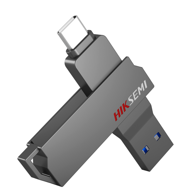 海康威视（HIKVISION） 64GB Type-C USB3.1手机U盘X307C灰色 双接口手机电脑通用车载高速优盘