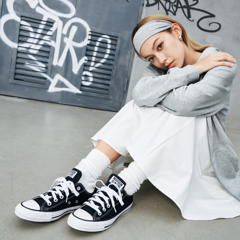 ������Converse���ٷ�All Star���䷫����Ů�Ͱ������˶�Ь��ɫ101001 101001/��ɫ 44