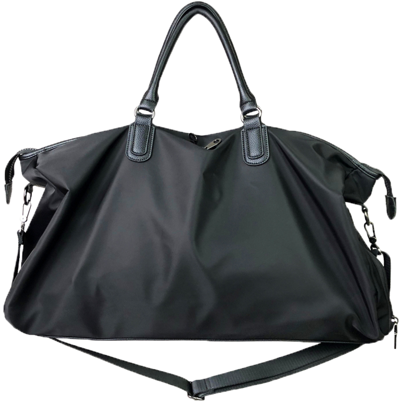 viney旅行包男短途出差旅游行李袋大容量干湿分离运动健身包手提包男女旅行袋(黑色)