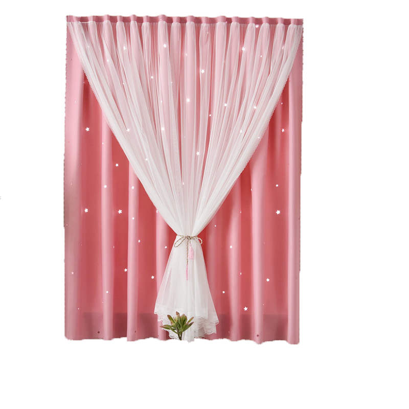 一居尚品 魔术贴窗帘布免打孔安装卧室粘贴式全遮光简易自粘遮阳网红款女生小窗户 宽1.4*1.8米
