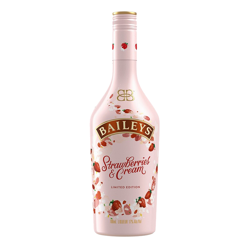 百利（Baileys）洋酒 百利甜酒 力娇酒利口酒配制酒 进口洋酒 草莓奶油味 700ml
