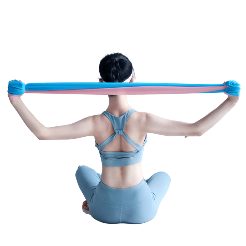 杜威克 瑜伽拉力带男女健身运动拉伸弹力带力量阻力带伸展带   蓝色18磅