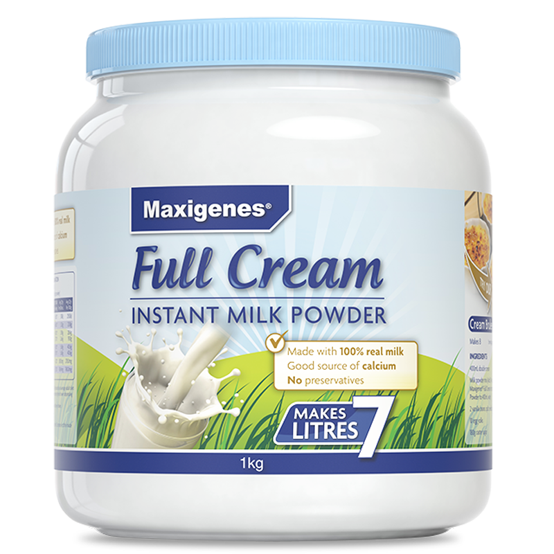 美可卓 Maxigenes澳洲进口成人奶粉蓝胖子全脂调制牛奶粉1kg 青少年学生中老年奶粉