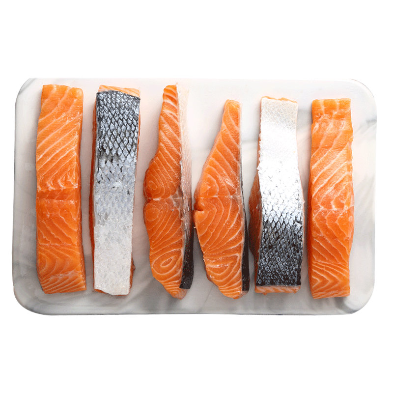 海思芙 智利冷冻三文鱼排（大西洋鲑鱼）1kg (5-8块）核酸已检测 海鲜水产 生鲜鱼类 年货囤货 健康轻食