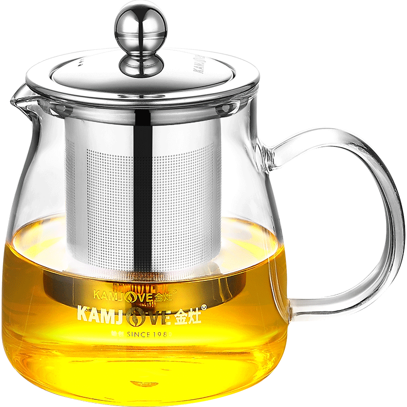 金灶（KAMJOVE）A-02 过滤泡茶壶飘逸杯 耐热玻璃茶具功夫办公室花茶壶 茶水分离杯茶壶