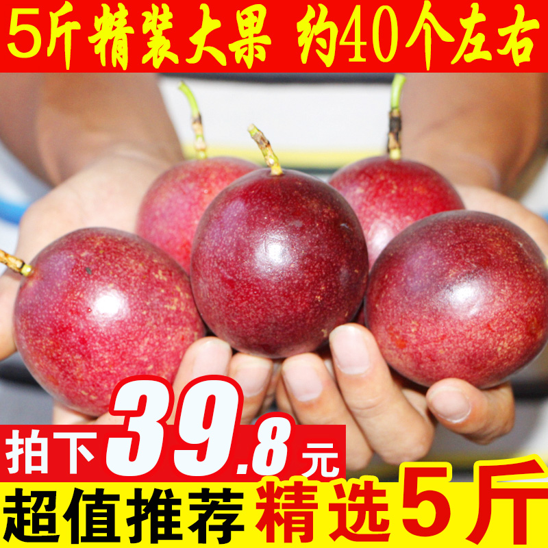 纯香果 广西百香果 生鲜优选 新鲜水果 精选5斤【大果】