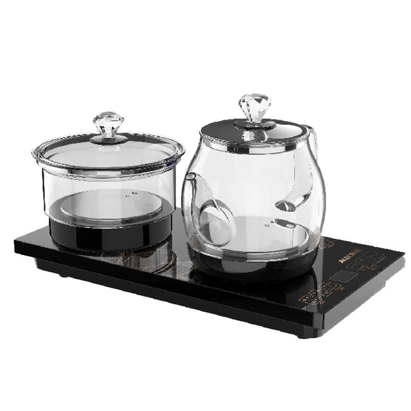 奥克斯（AUX）家用办公电水壶 一键自动底部上水玻璃电热水壶泡茶壶 可嵌入调温烧水壶HX-10B93