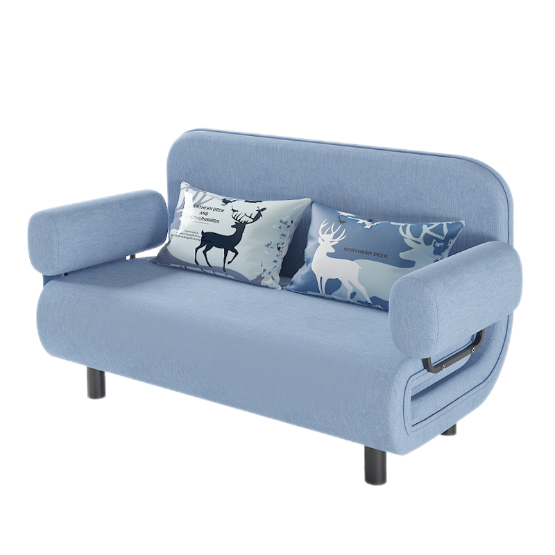星奇堡 沙发床两用可折叠多功能双人折叠床单人家用客厅小户型 120宽灰色升级款(带抱枕)