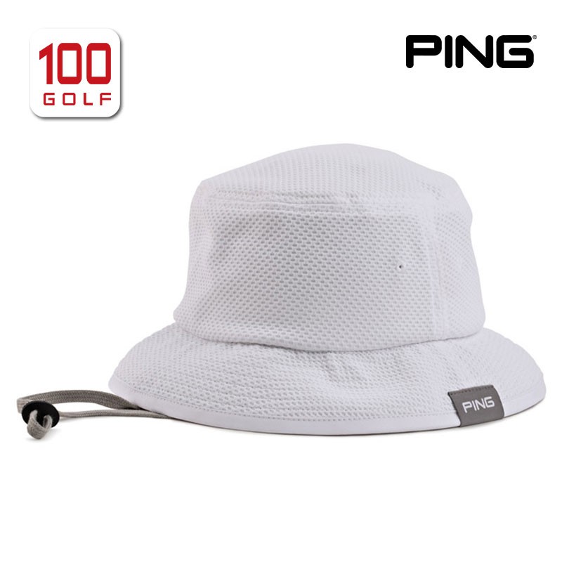PING高尔夫球帽男夏季全新FLOPSHOT网眼遮阳帽可调节轻薄运动男帽新品 白色
