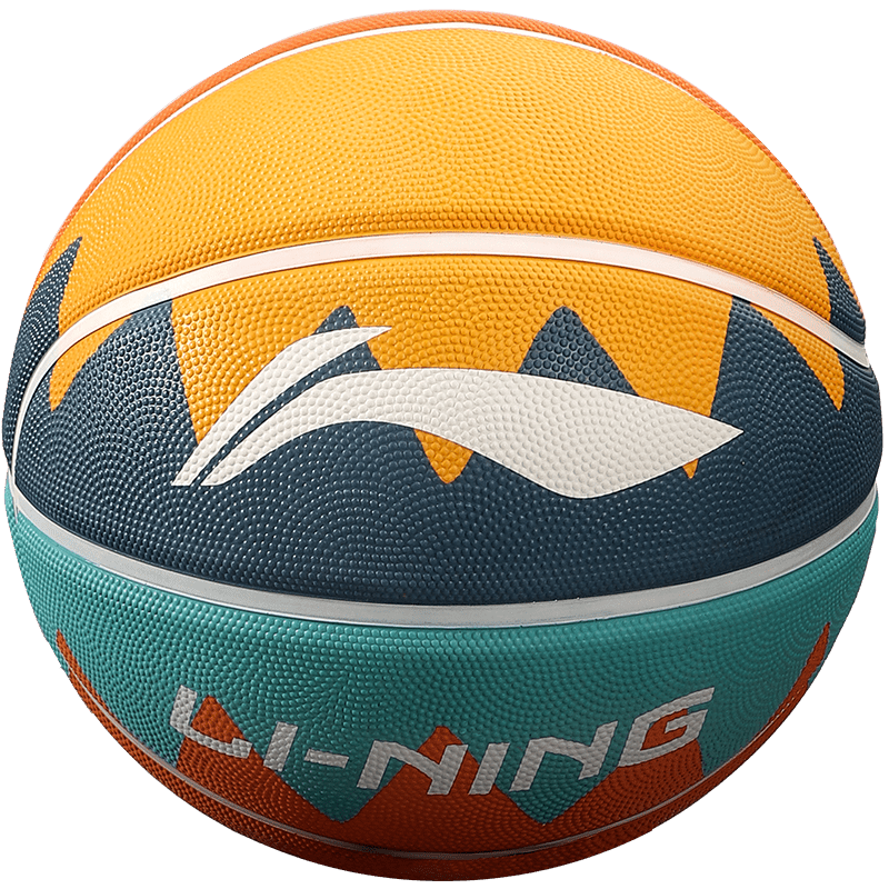 李宁（LI-NING）篮球成人比赛儿童训练室内外水泥地橡胶耐磨防滑大学生青少年中小学生男女蓝球5号
