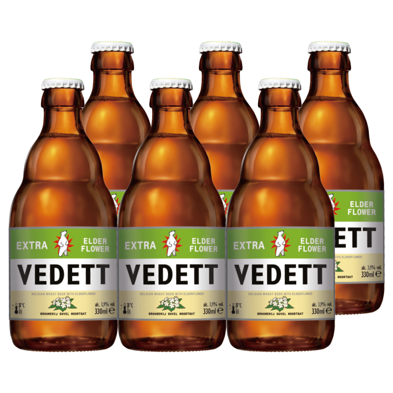 白熊（Vedett Extra White）比利时 原瓶进口 精酿 白熊接骨木花啤酒 330ml*6瓶