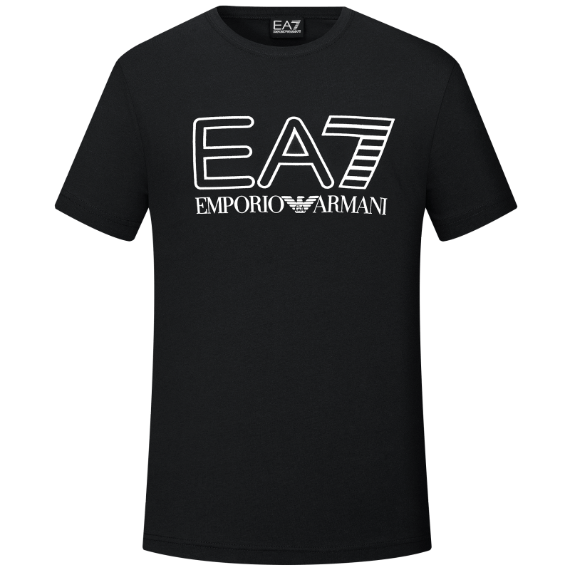 阿玛尼EMPORIO ARMANI奢侈品男装EA7男士棉质T恤衫 3KPT11-PJ02Z 黑色