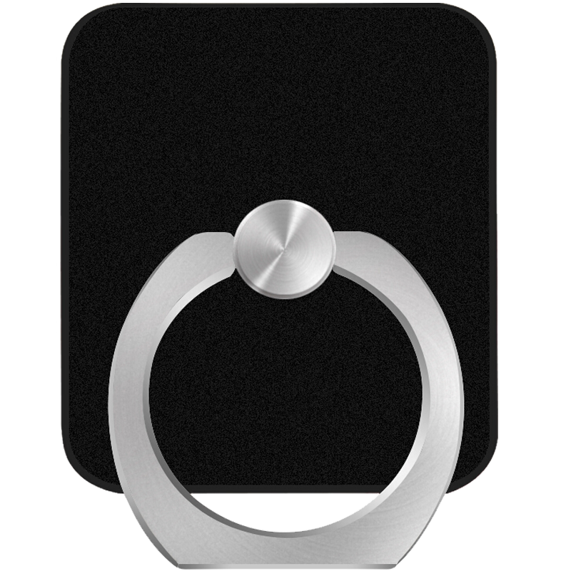 YOMO 手机指环支架/金属指环扣支架/防丢防摔手机平板支架 适用于苹果手机/安卓手机 黑色