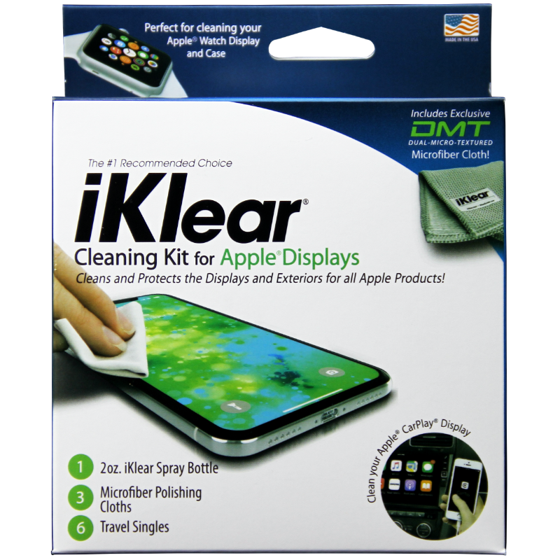 iKlear 电脑清洁套装 IK-IPOD MacBook屏幕清洁剂苹果电脑清洁布 美国原装进口 清洁套装 60ml
