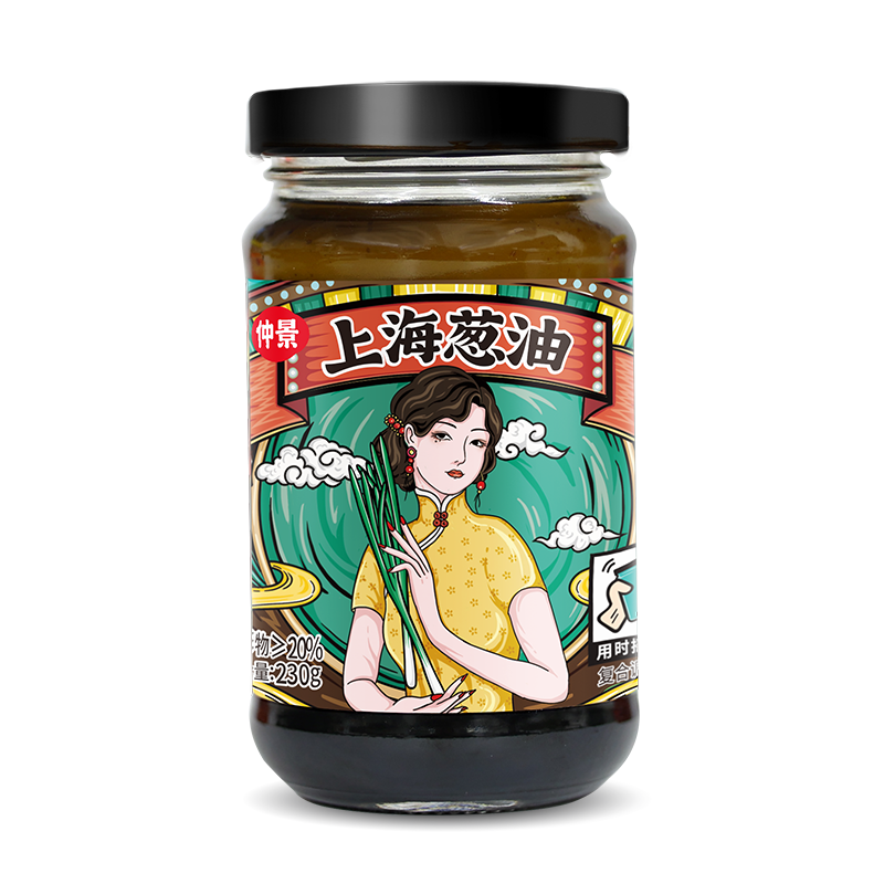 仲景 上海葱油酱 荞麦葱油拌面 当季小香葱熬制 葱香+酱香  调味拌饭拌菜 230g