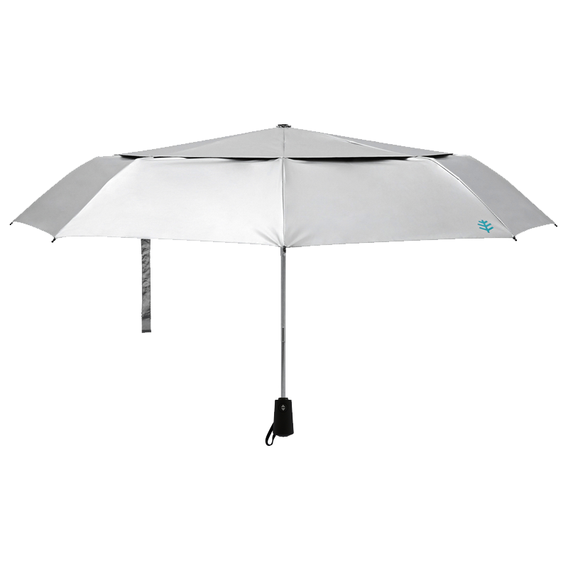 美国Coolibar防紫外线折叠伞 太阳伞 防晒伞 晴雨伞 银色双层