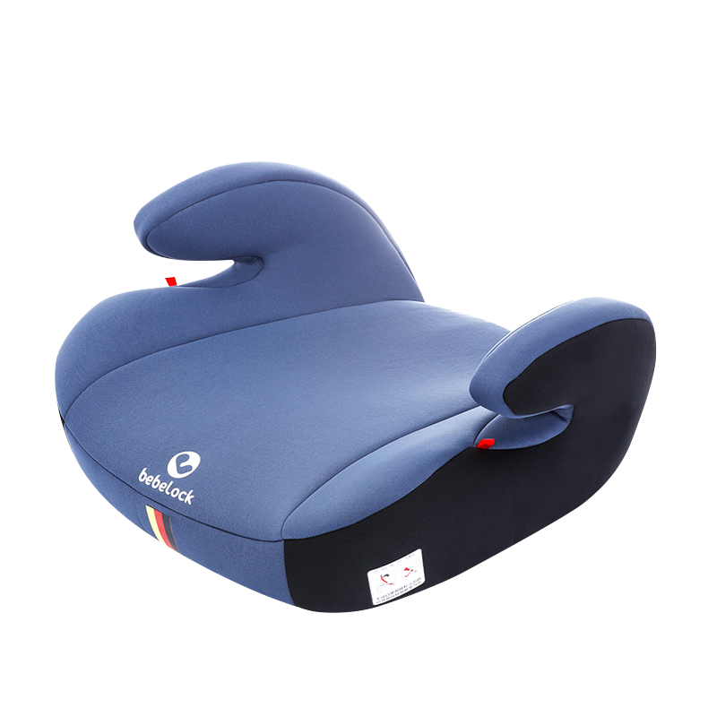 bebelock儿童安全座椅增高垫3-12岁便携式简易安装车载宝宝安全坐垫isofix硬接口 波斯蓝-安全带款