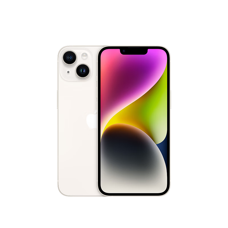 Apple iPhone 14 (A2884) 128GB 星光色 支持移动联通电信5G 双卡双待手机 实付4999元