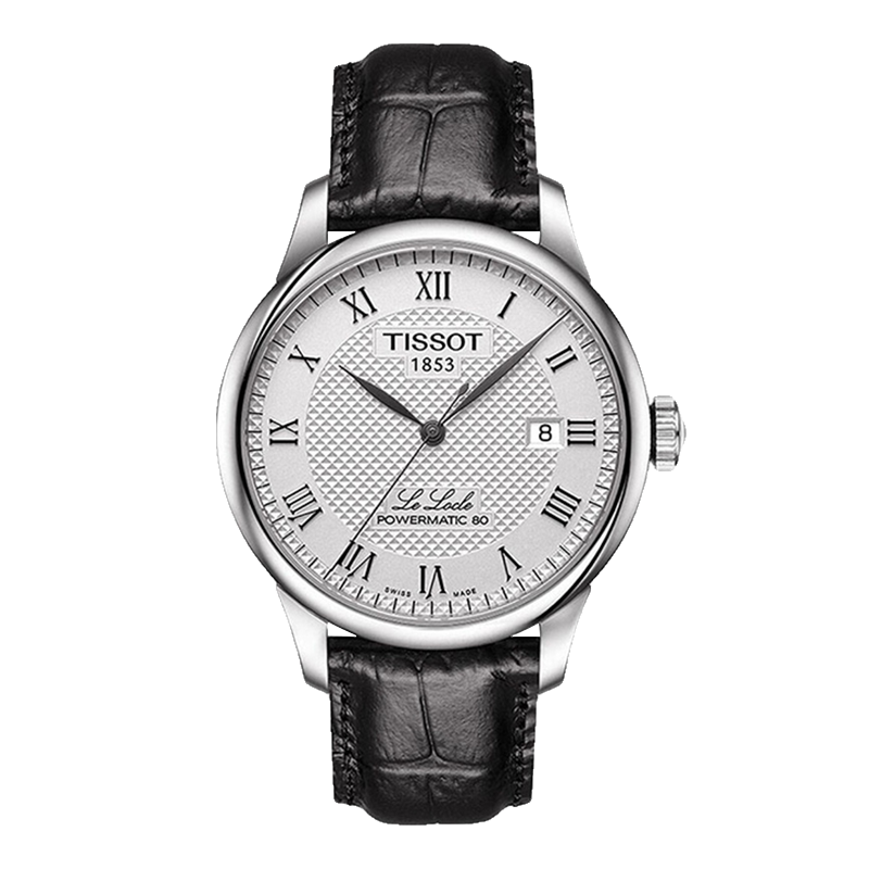天梭(TISSOT)瑞士手表 经典力洛克系列皮带机械商务男士手表送男友T006.407.16.033.00